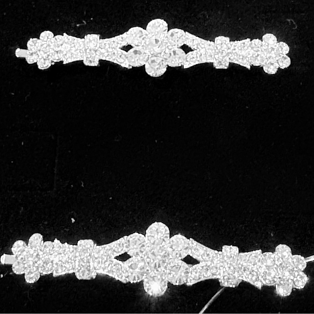 Elegant Swarovski 1 Pair Clear Crystal Bobby Pins Loaded beauty9/26